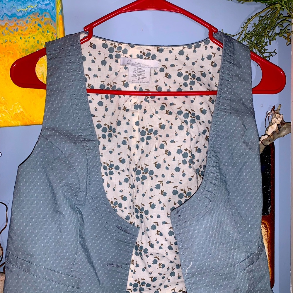 Charlotte Russe aesthetic floral vest size s